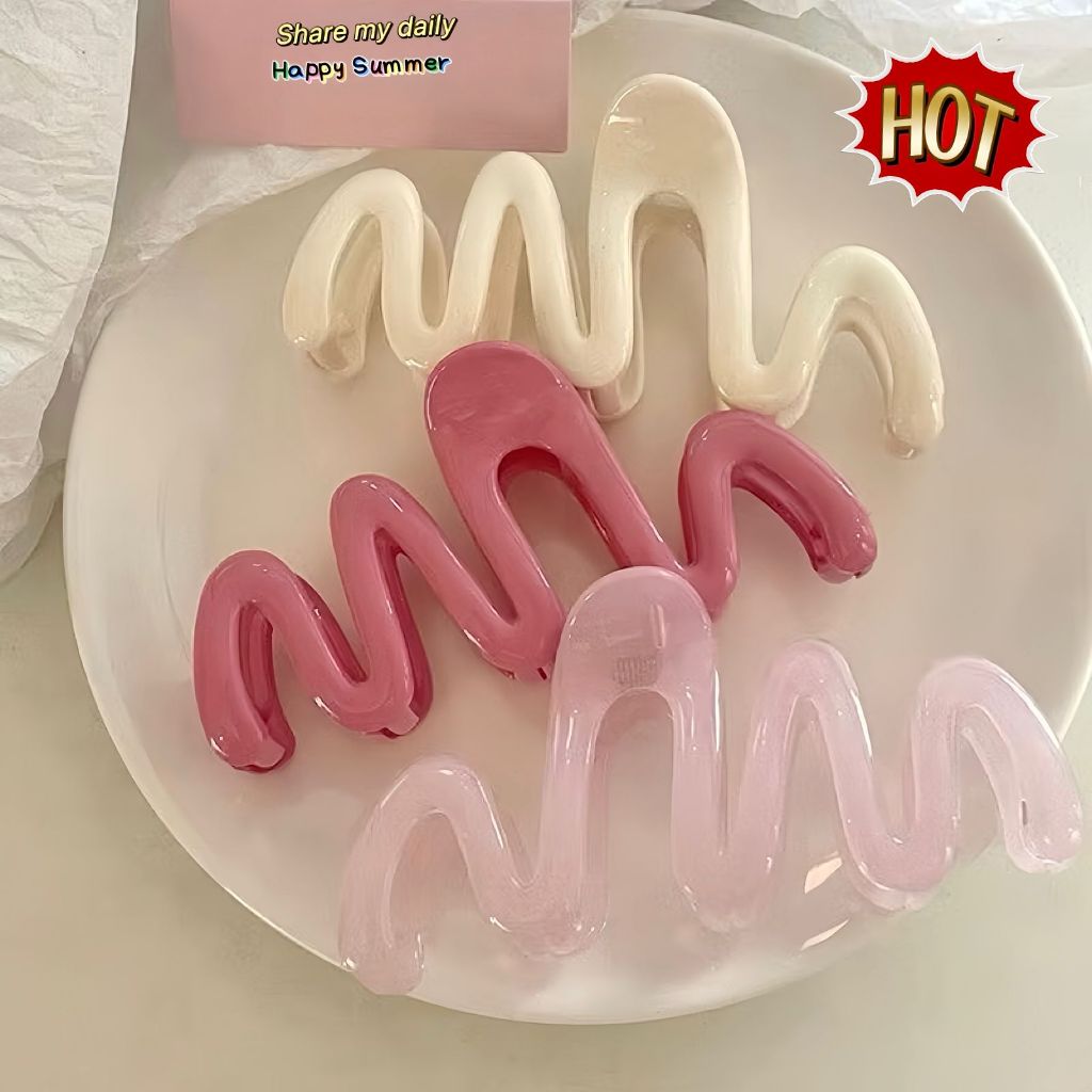 Garra/Presilha de cabelo De Gelatina Fosca [ Coreana ] -  Acessórios De Cabelo Grande - 10.5 CM