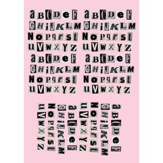Kit 153 Adesivos Letras A a Z Journal – Impressos em Papel Adesivo para Journal, Aesthetic e Scrapbook