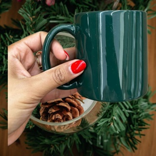 kit 4 canecas 325 ml verde 325 ml grande café chá em Oferta na Shopee