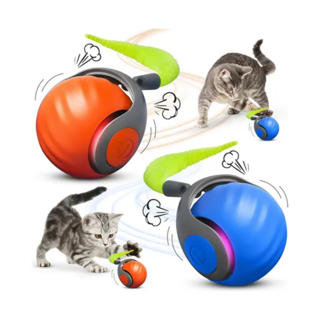 Bola Interativa para Gatos com Sensor de Gravidade e Movimento Automático USB LED