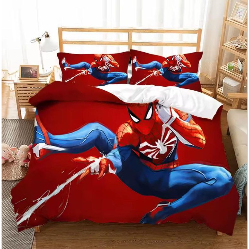 EDREDOM HOMEN-ARANHA QUEEN PERSONAGENS INFANTIL,