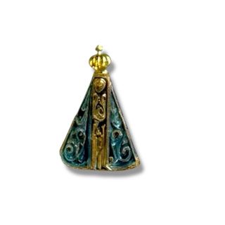Broche Boton Nossa Senhora Aparecida Dourado