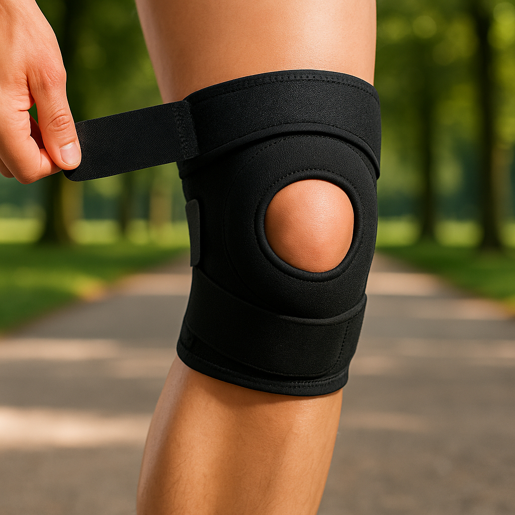 Joelheira Ortopédica Ajustável Proteção Patelar Menisco Tensor Alívio Dor Esportes em Oferta na Shopee