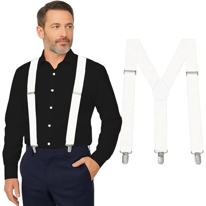 Suspensórios Masculino E Feminino com presilhas Largo 2,5cm - Várias Cores