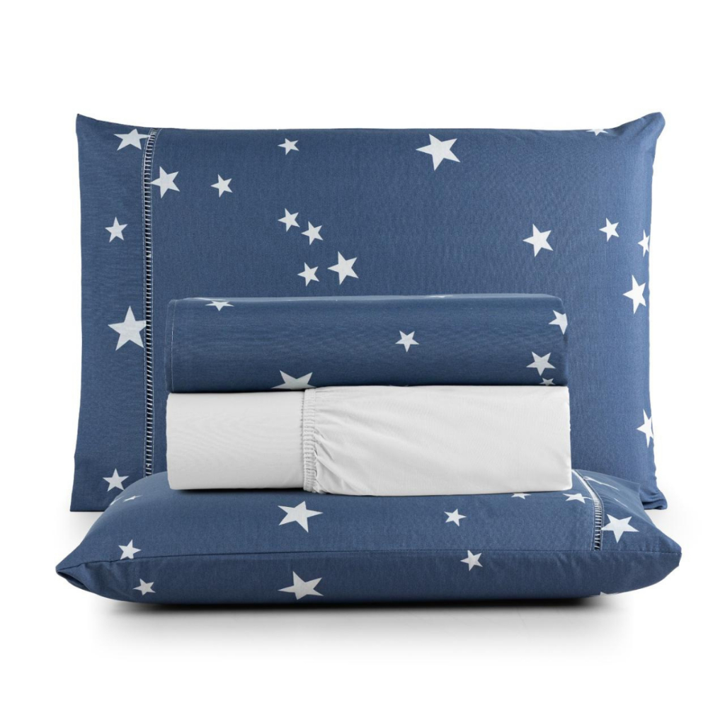 Jogo De lençol 100% Algodão Ponto Palito Estampado Solteiro 3 Peças - PROMOÇÃO em Oferta na Shopee