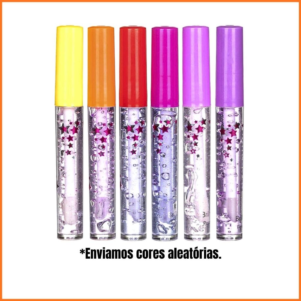 Kit 5 Gloss Brilho Labial Frutas Tutti-fruit Bfashion Lembrancinha Bella Femme