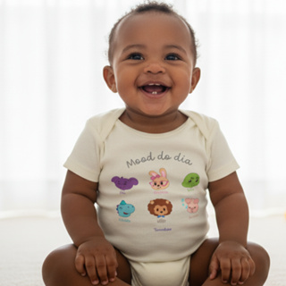 Body Mood do Dia Manga Curta - All the Colors - TurmaTube em Oferta na Shopee