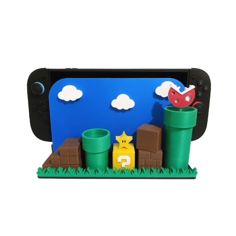 Super Mario: Capa suporte para Dock Switch 1 e Switch 2 Mario Estrela