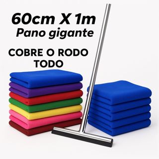 Kit 4 Panos De Chao Microfibra Multiuso 1m x 60cm Gigante Cobre Todo o Rodo em Oferta na Shopee