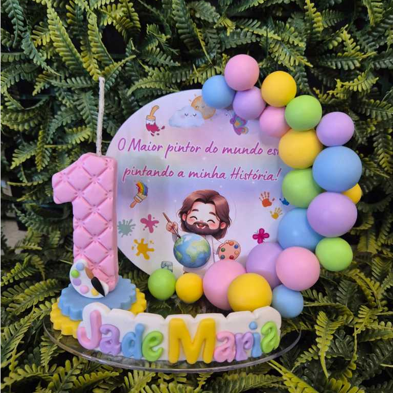 Vela Maior Pintor do Mundo Personalizada Biscuit