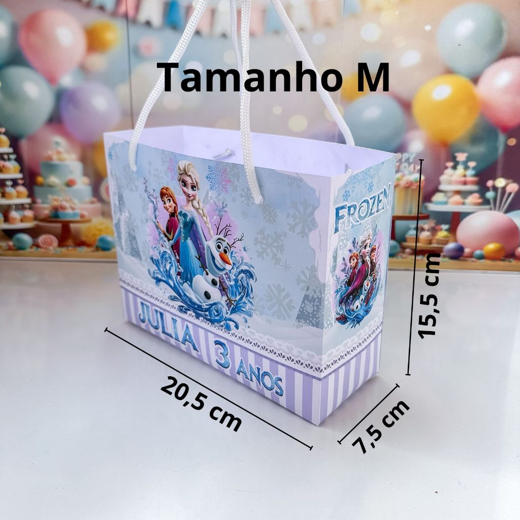 Sacolinha Surpresa personalizada Frozen - Personalizados SACOLAS  Frozen  -  PEGUE E MONTE