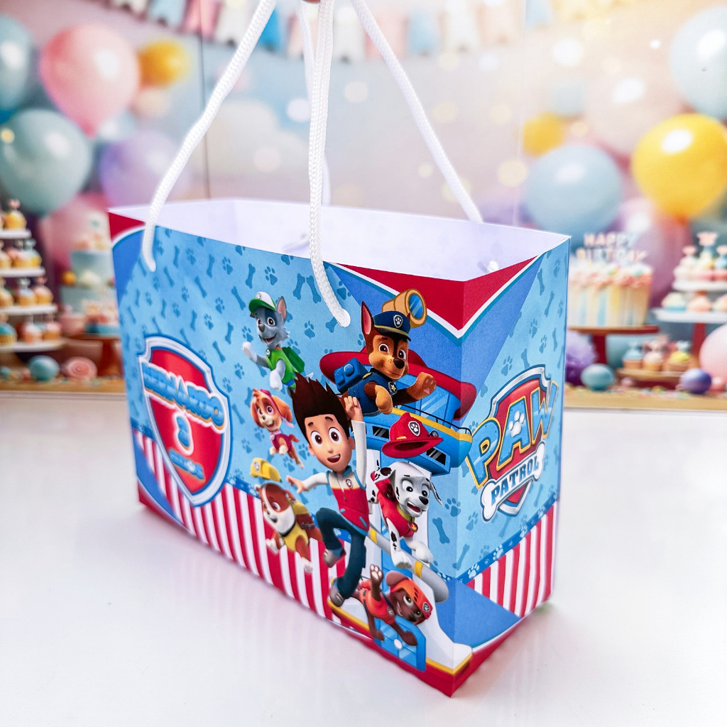 Sacolinha Surpresa personalizada Patrulha Canina- Personalizados Sacolas PATRULHA -  PEGUE E MONTE