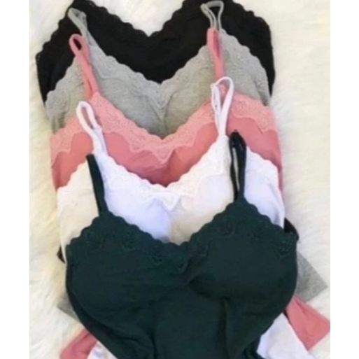 Blusinha Regata Renda Alcinha Com Bojo Feminina Básica Viscolycra Alça regulável regata GG promoção