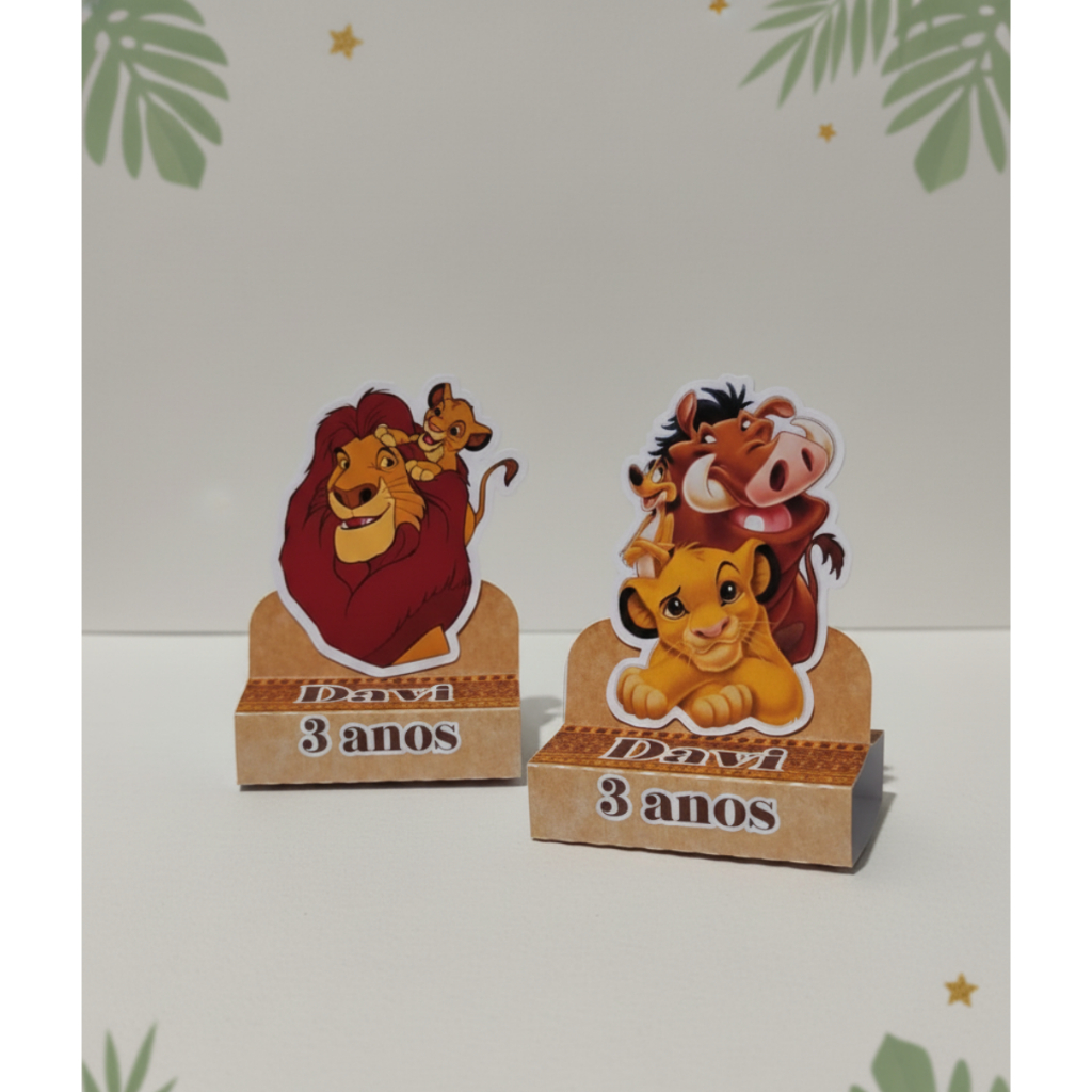 20 Porta Bis Duplo Rei Leão PEGUE E MONTE - porta bis personalizado - lembrancinha personalizada