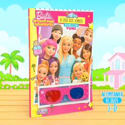 Livro Infantil História e Atividades Para Meninas Barbie A Casa Dos Sonhos - Uma Aventura Mágica em 3D