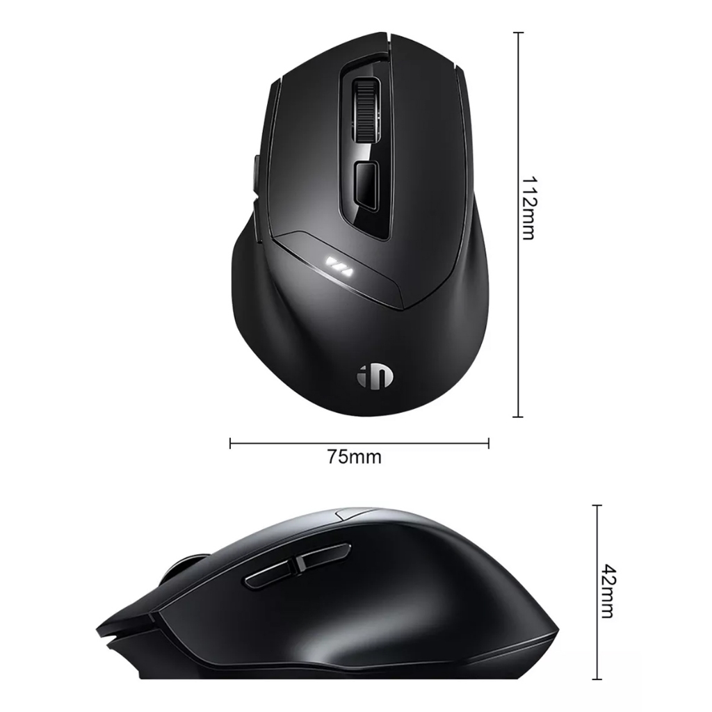 Mouse Bluetooth Ergonômico Recarregável Para Três  Modo Duplo De Computador Sem Fio PC E Mac