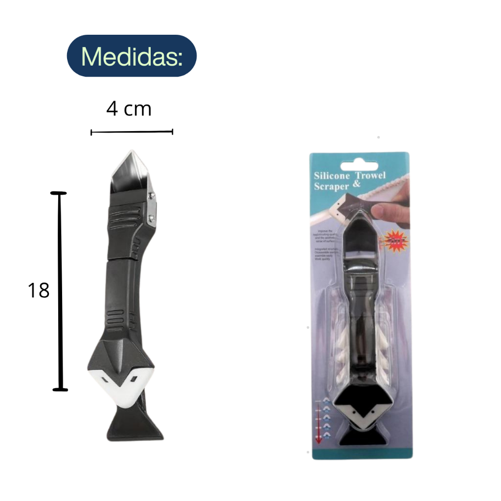 Espátula Aplicar Raspar Rejunte Aplicação Silicone Plástico Raspador Remover Rejunte Velho Multiuso — imagem 2 de 2