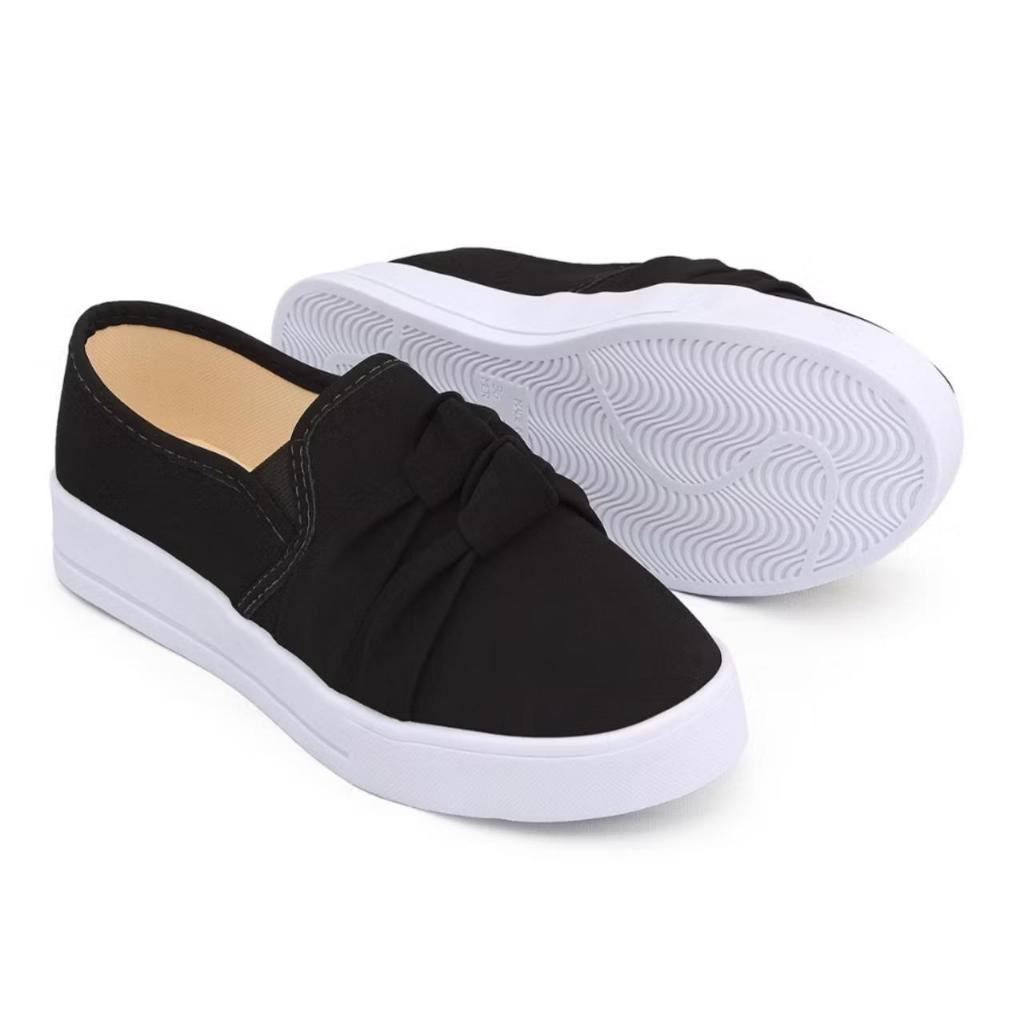 Tênis Feminino Casual Iate Slip On Stillus Calce Fácil confortável Laço 01 Dinasty