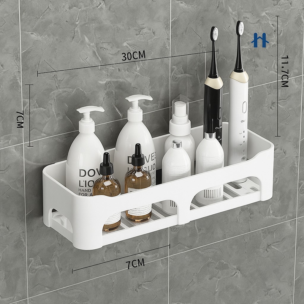 Prateleira Suporte Organizador De Parede Alta Resistência e Adesivo Para Shampoo Banheiro e Cozinha