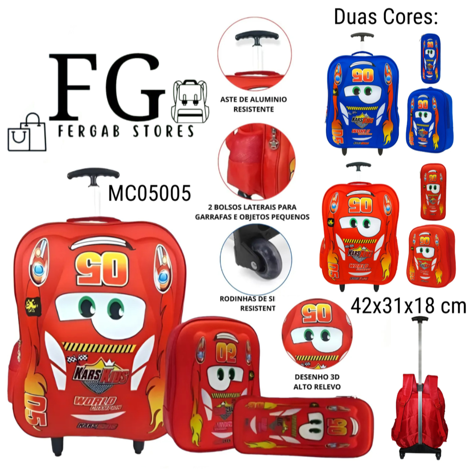 Kit Mochila Mcqueen Rodinha: Onde Comprar | BuscaProdutos