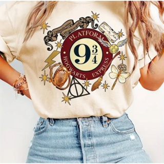 Camisa Harry Potter Universo Camiseta Blusa Básica Algodão Plataforma 9 3/4 em Oferta na Shopee