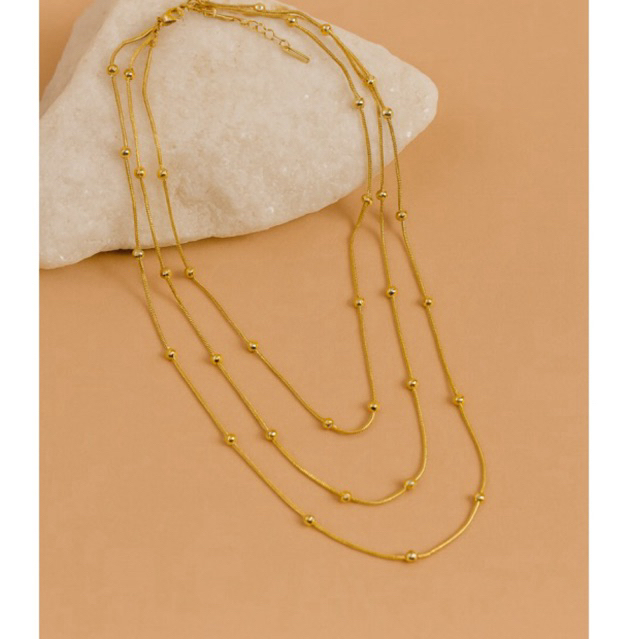 Colar veneziana com bolinhas em AÇO INOXIDÁVEL ✨️ em Oferta na Shopee