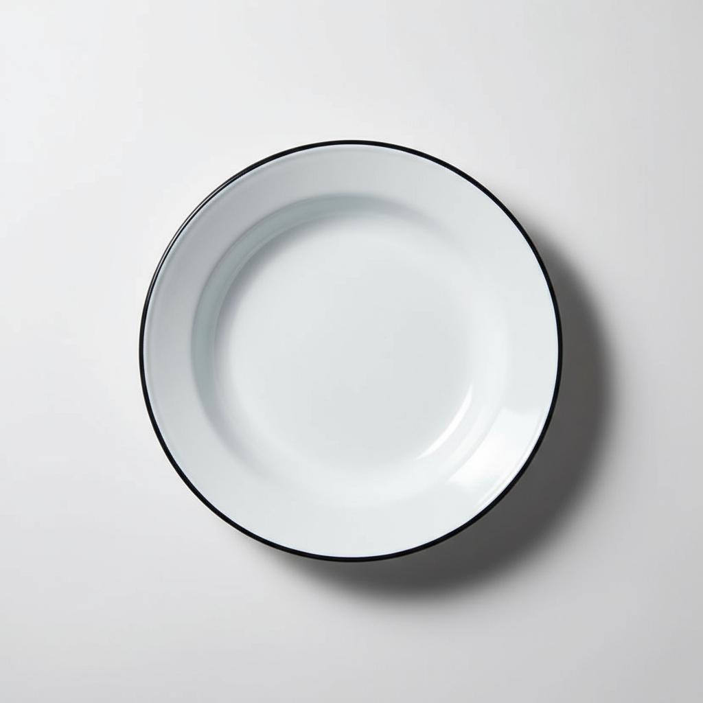 Kit 12 Pratos Esmaltados Brancos Alumínio 22cm Cozinha Prato Ferro Antigo Acampamento Retro branco