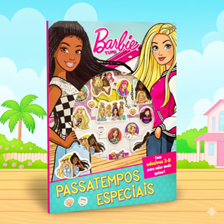 Livro Barbie Infantil com Adesivos Fofinhos 3D – Passatempos e Atividades Educativas para Meninas em Oferta na Shopee
