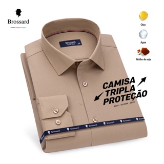 Camisa Social Masculina Slim Manga Longa Premium Estilosa - Blusa Não Amassa Elastano e Impermeável em Oferta na Shopee