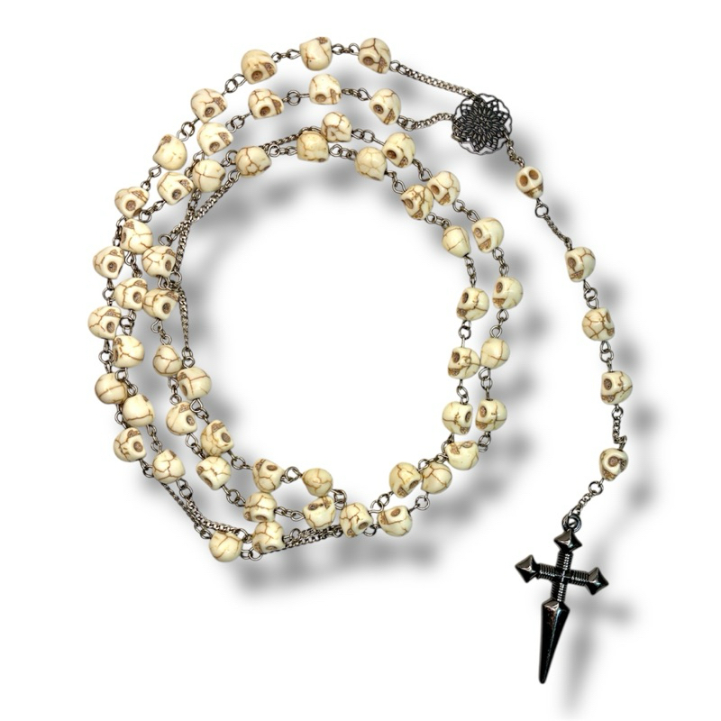 Terço de Caveiras - Artesanal e Exclusivo! (terço para Exu e Pombagira / terço de Santa Muerte)
