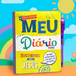 Livro Infantil Segredos Com Jesus - Diário Infantil Devocional Histórias Bíblicas + Caneta Mágica