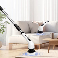 Mop Elétrico 9 em 1 Escova Esfregão de Limpeza Giratório 360 Recarregável Para Casa Cozinha Banheiro