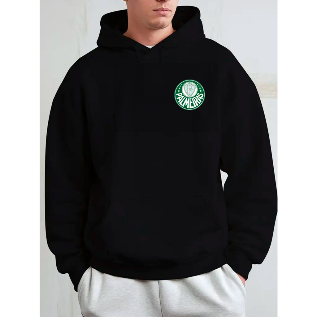 Moletom Canguru Unissex Time Palmeiras Blusa De Frio Com Capuz Verdão Inverno Casaco Flanelado Promoção Envio