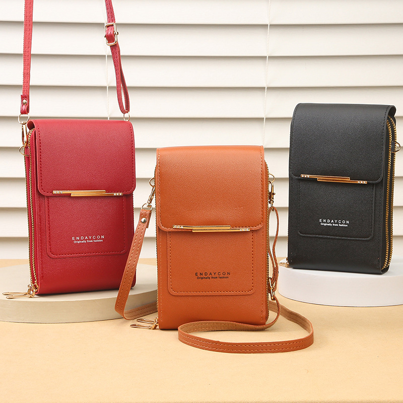 Bolsa Celular Coreana Com Design Vertical E Organizador Para Chaves E Moedas Funcional
