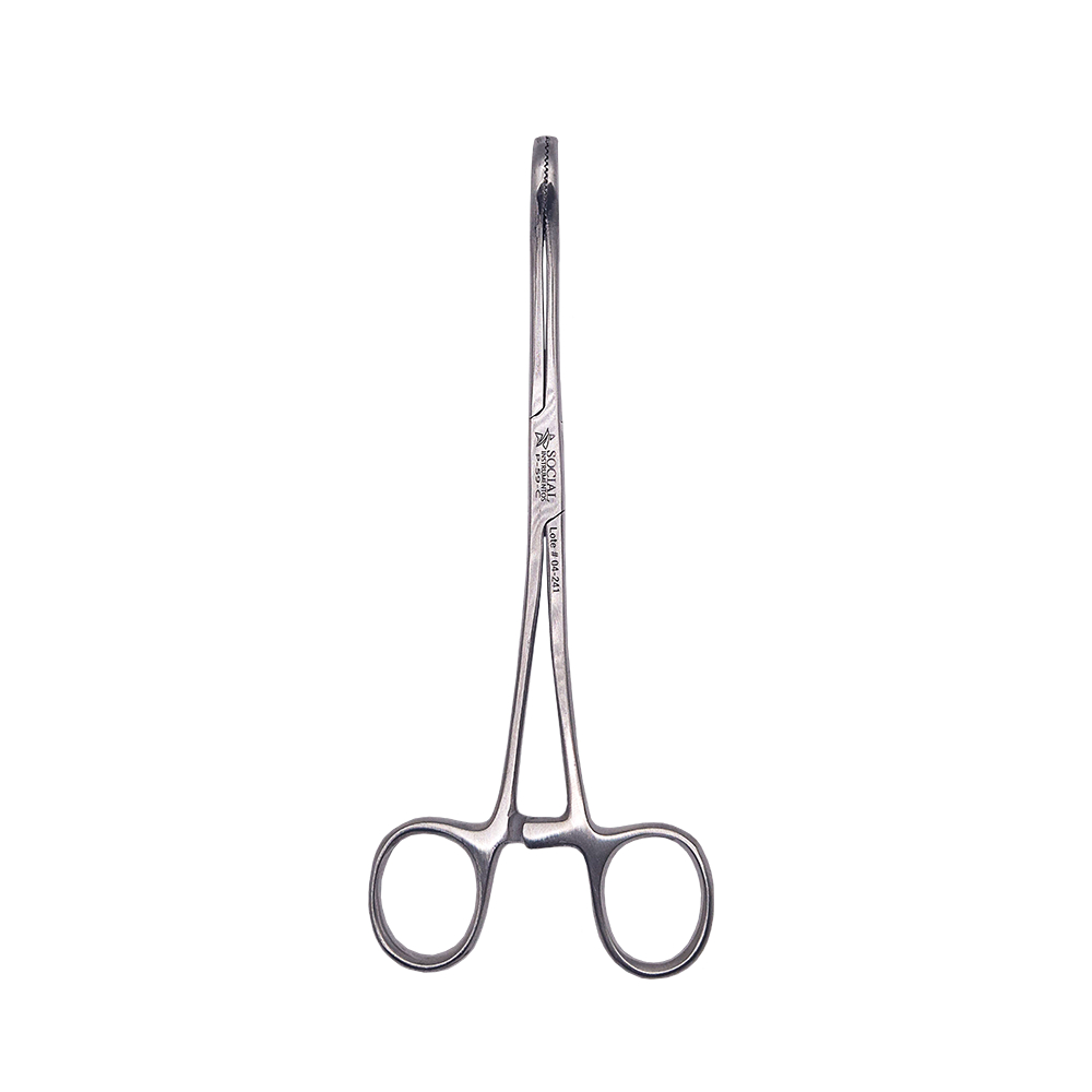 Pinça Foerster | Reta | Curva | 18cm | Aço Inox | Social Instrumentos