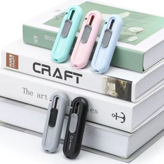 Estilete Retrátil Lâmina Afiada Cortador Papel Cartão Ideal para Abrir Pacotes Encomendas Artesanato em Oferta na Shopee