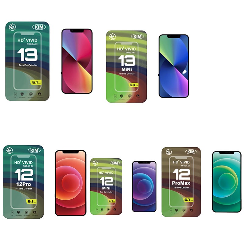 Tela para iPhone 12 / 12 Pro / 12 Mini / 12 Pro Max / 13 / 13 Mini 100% Testado em Oferta na Shopee