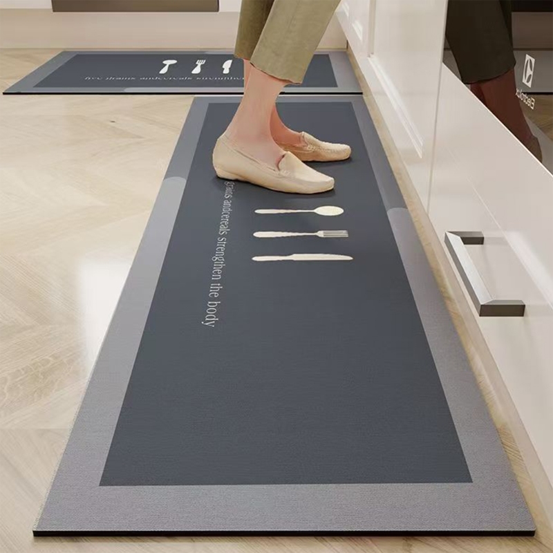 Kit 2 peças Tapete de Cozinha de Borracha - Resistente, Antiderrapante e Fácil de Lavar, 120x40cm e 60x40cm em Oferta na Shopee