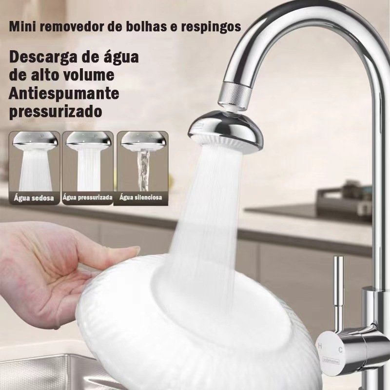 Miniatura de protetor contra respingos e torneira com aerador Torneira/bico da torneira