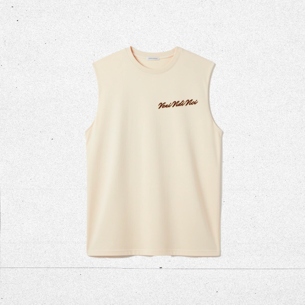 Regata Machão Oversized VENI VIDI VICI Estampada Treino Academia Power Style Força Aura Gym