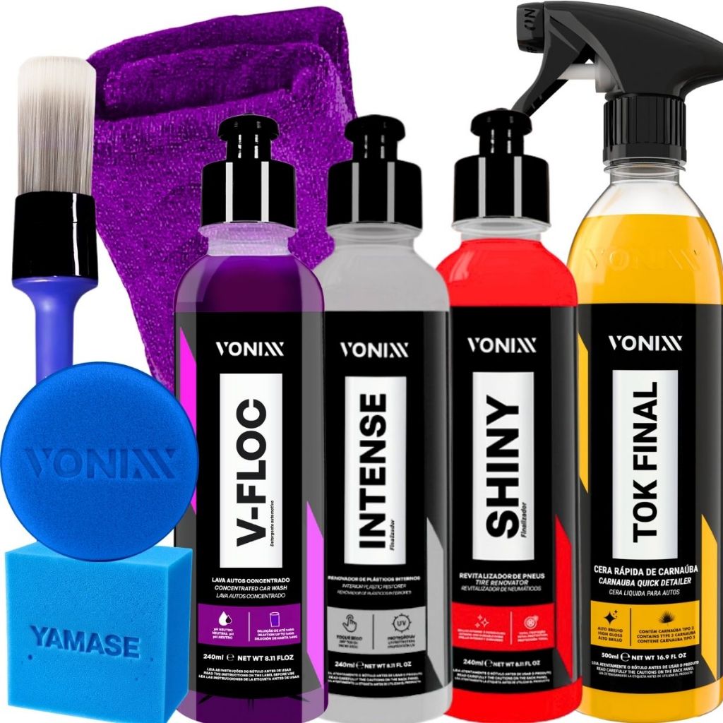 Kit Shampoo V-Floc Cera Tok Final Revitalizador Intense Shiny 240ml Vonixx