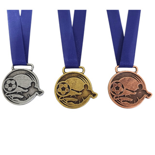 3 Medalha futebol 40mm Metal Ouro Prata Bronze Futsal Premiação Jogos e Campeonatos em Oferta na Shopee