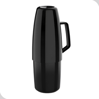 Garrafa de Café Chá Termica 1L Rosca Preta Lisa Soprano em Oferta na Shopee