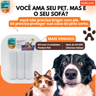Kit Protetor de Sofá Anti Arranhão Gatos | Rolo Adesivo 3m Transparente Original Protect Pet Móveis em Oferta na Shopee