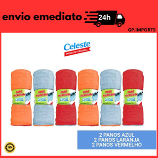Pano De Chão Microfibra Kit 3 Ou Mais Unidades Celeste Limpeza Chão, Vidro, Carro e mesa Geral. em Oferta na Shopee