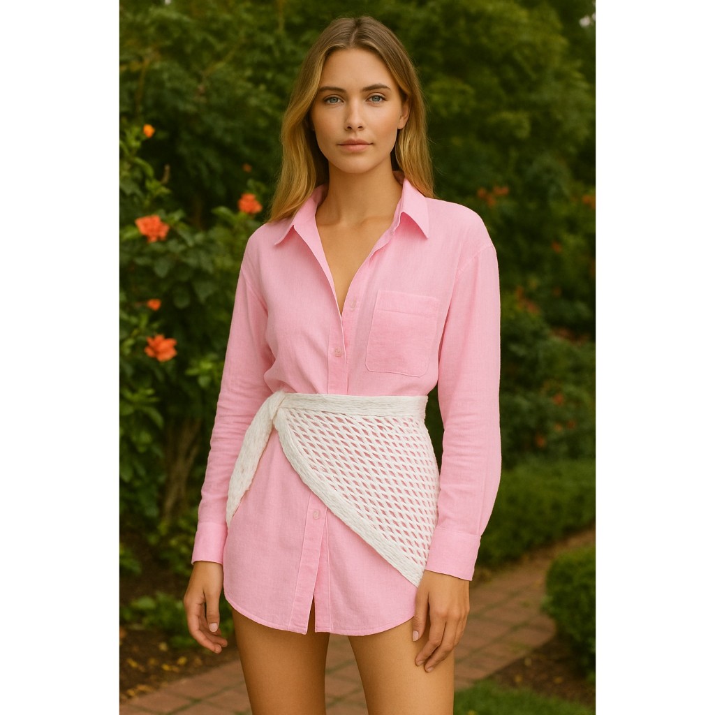 Lenço Bandana Tricô Multiformas Ponto Crochê Estiloso Elegante Tendência Verão
