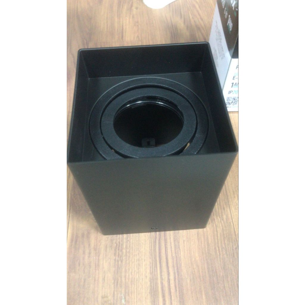 Kit 10 Spot Sobrepor Quaduadro Em Abs para Lampada Par20 Preto Cristallux