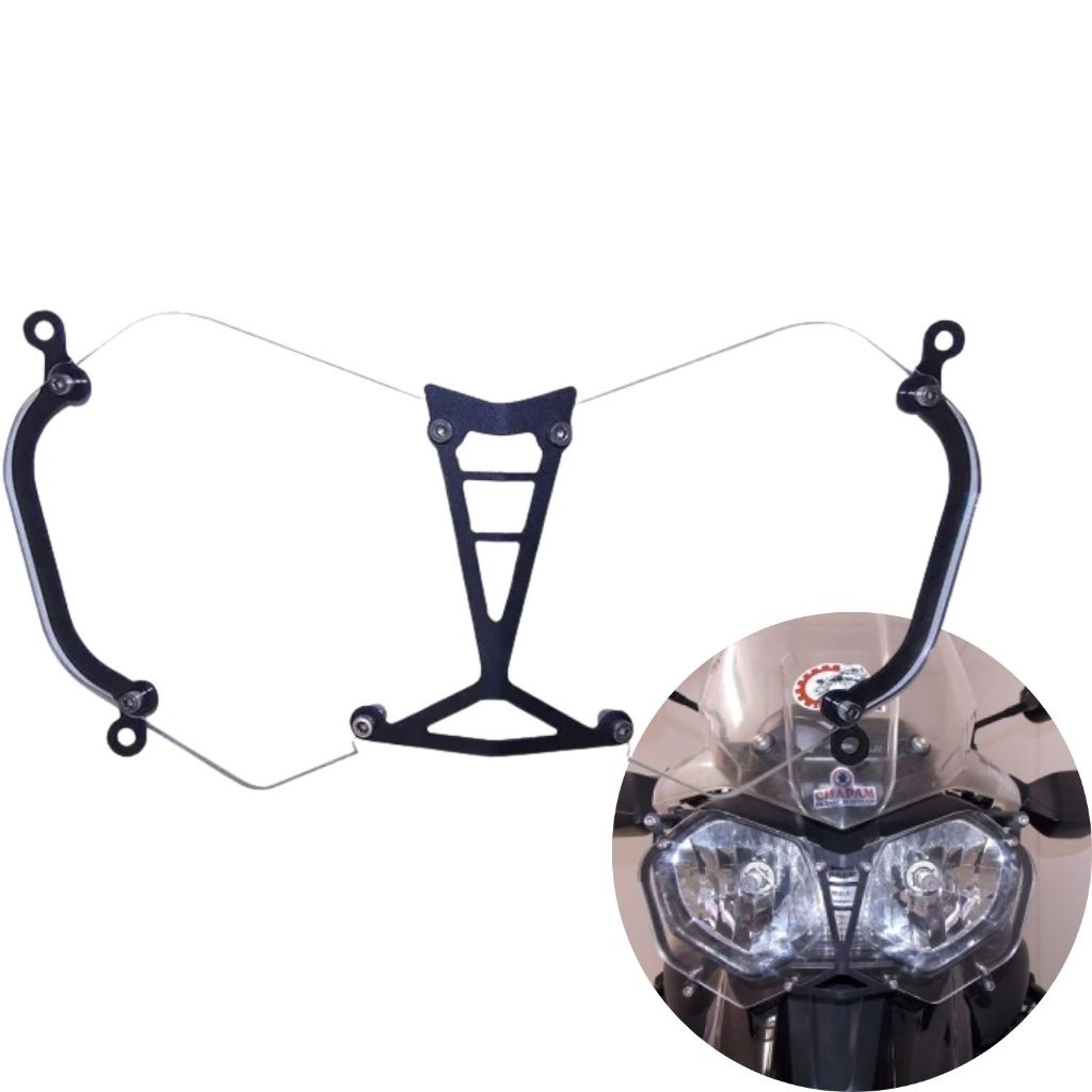 Protetor de farol acrilico tiger 800 tiger 1200 2012  a 2020
