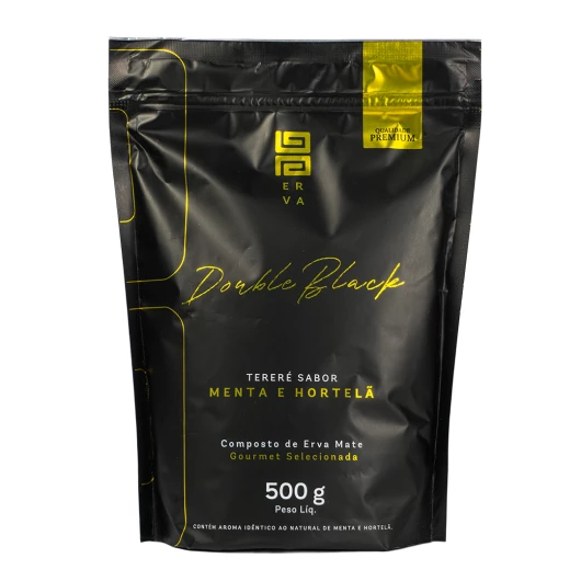Erva mate para terere Black Erva pacote 500 gramas sabor Double Black