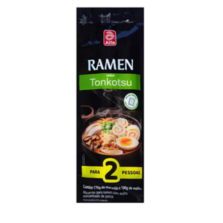 Lamen Ramen Macarrão com Molho Pronto sabor Porco  Alfa - 270 gramas em Oferta na Shopee